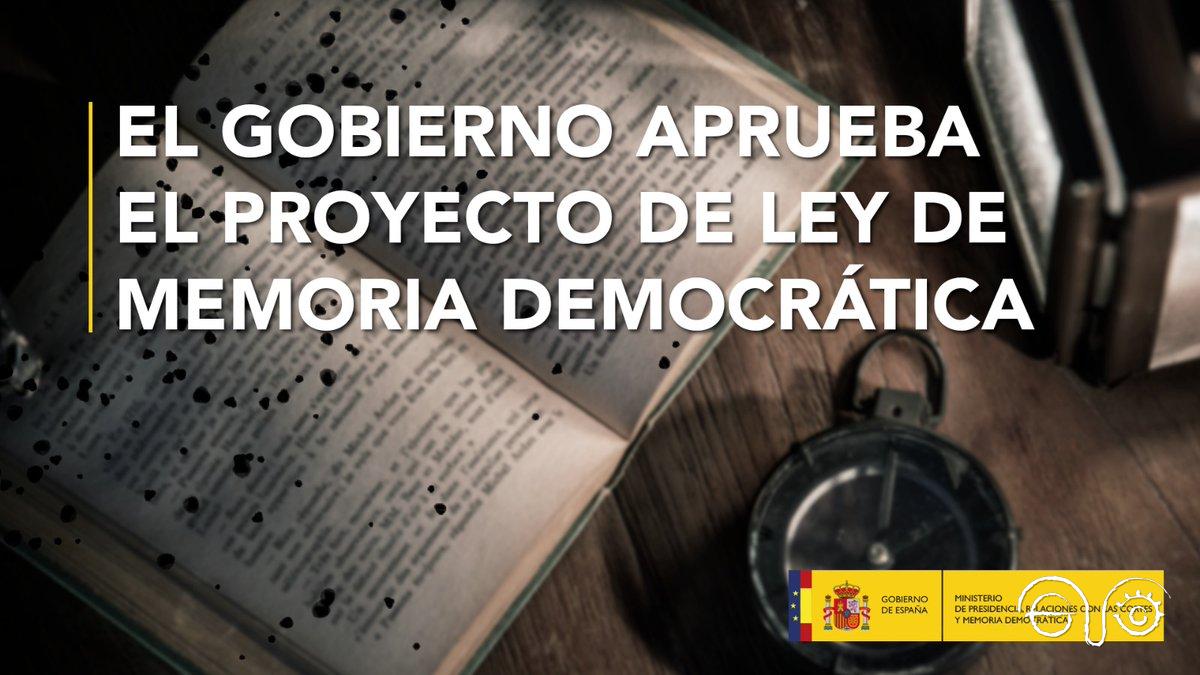 El gobierno aprueba enviar a las Cortes la Ley de Memoria Democrática